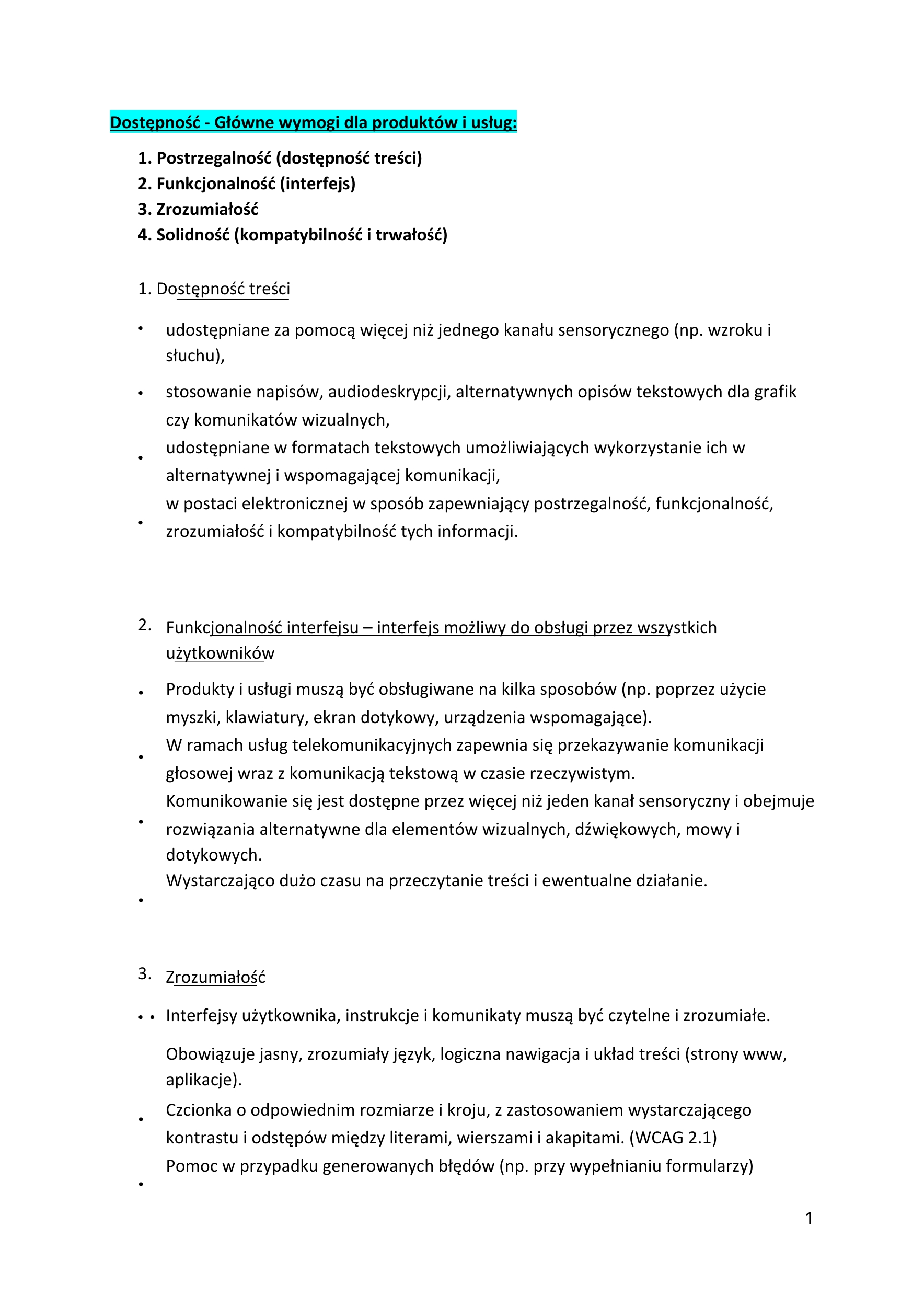 Dostępność - Gł&oacute;wne wymogi dla produkt&oacute;w i&nbsp;usług