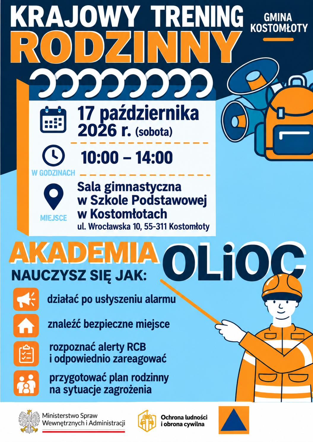 KRAJOWY TRENING RODZINNY W GMINIE KOSTOMŁOTY!