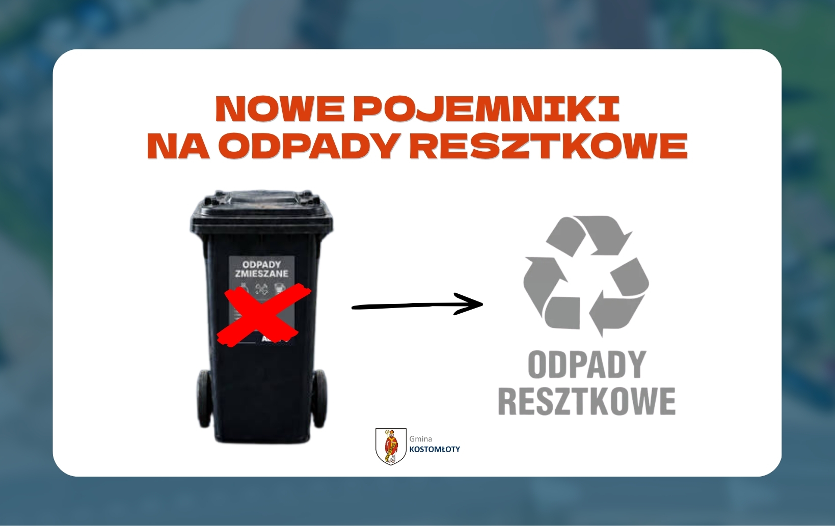 Nowe pojemniki na&nbsp;odpady resztkowe w&nbsp;Gminie Kostomłoty