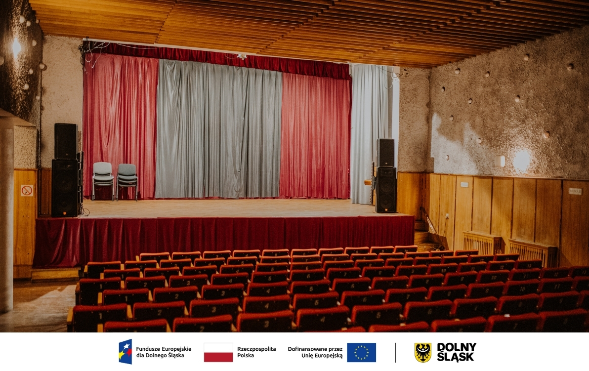 Przebudowa sali widowiskowej i&nbsp;pomieszczeń Gminnego Ośrodka Kultury  w&nbsp;Kostomłotach wraz  z&nbsp;zagospodarowaniem terenu