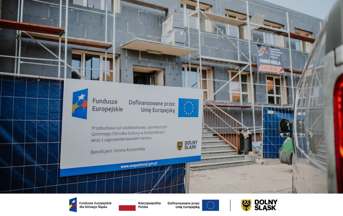Gminny Ośrodek Kultury w&nbsp;Kostomłotach w&nbsp;trakcie remontu