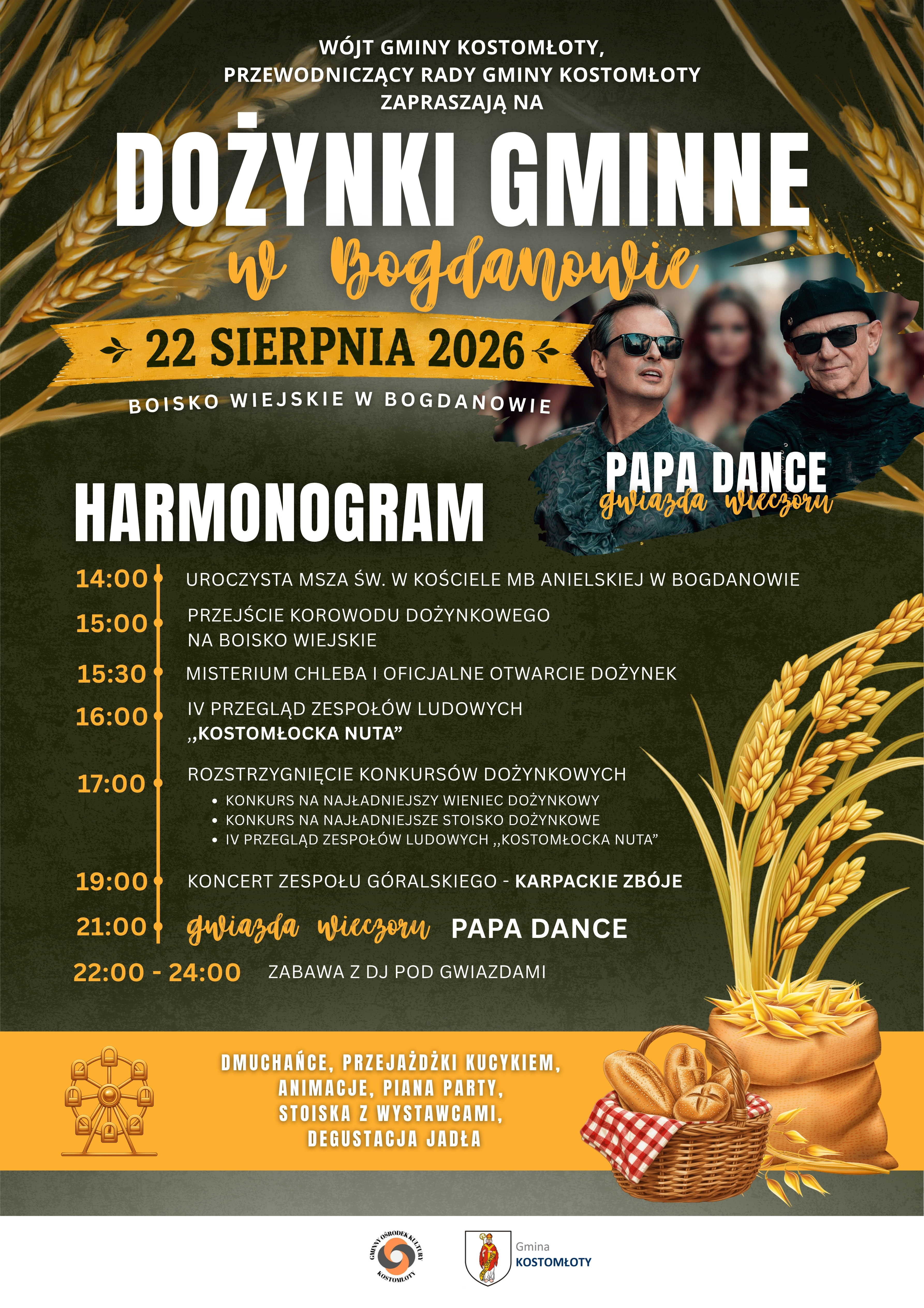 Dożynki Gminne w&nbsp;Bogdanowie 22.08.2026