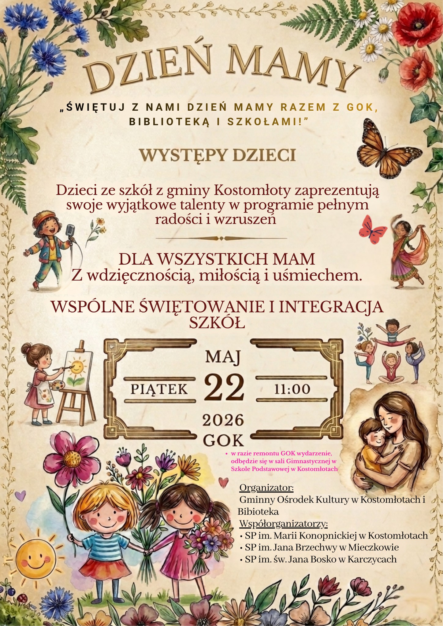 Gminny Dzień Matki w&nbsp;Gminie Kostomłoty Gminny Ośrodek Kultury w&nbsp;Kostomłotach