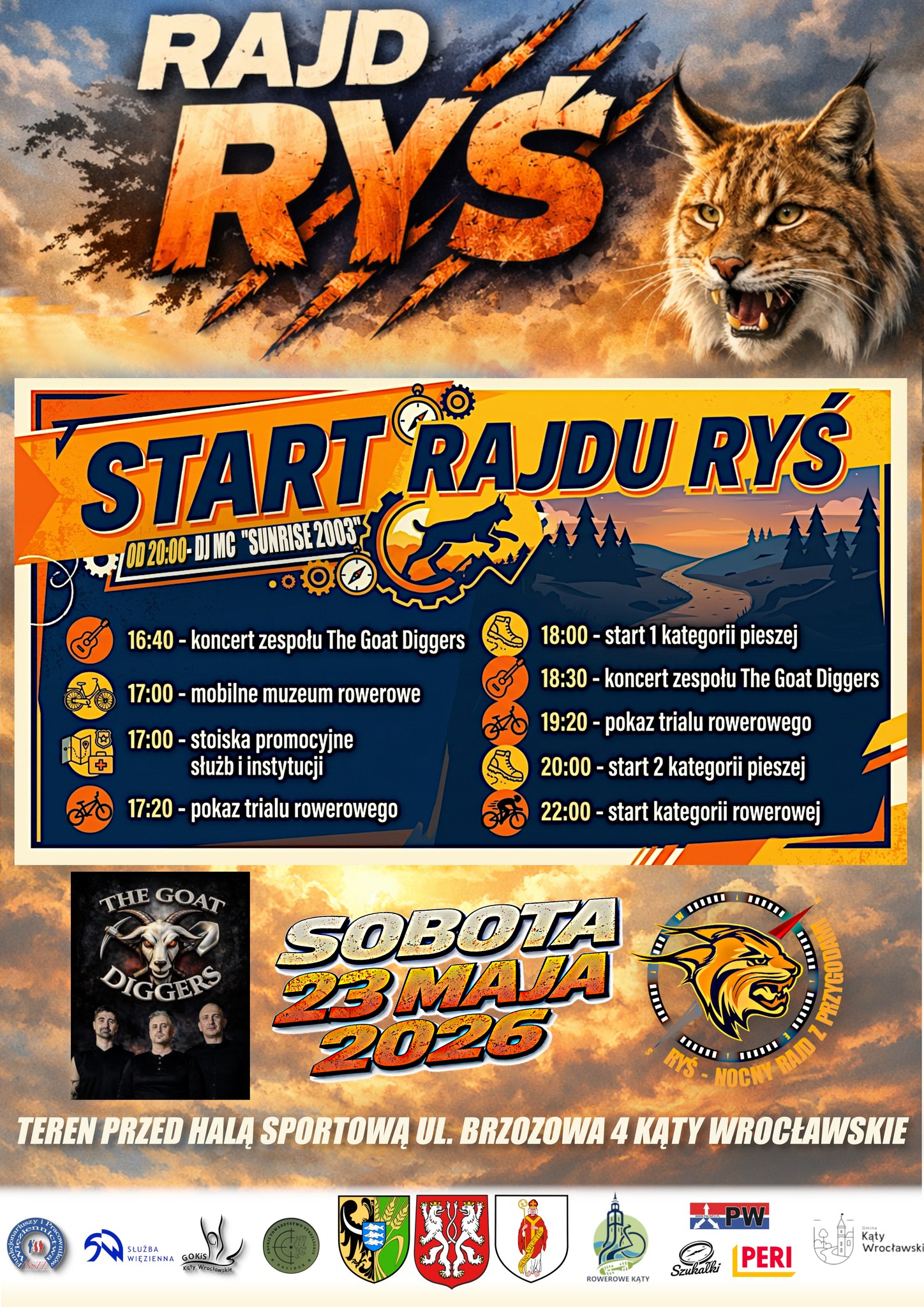 NOCNY RAJD RYŚ harmonogram godzinowy 