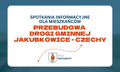 spotkanie informacyjne dla mieszkańców, przebudowa drogi gminnej Jakubkowice - Czechy gmina Kostomłoty