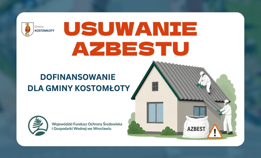 Usuwanie azbestu w gminie Kostomłoty – poprawa jakości środowiska i zdrowia mieszkańców Gmina Kostomłoty