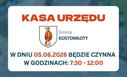 Zmiana godzin otwarcia Kasy Urzędu w dniu 05.06.2026