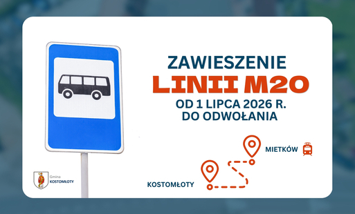 Linia M20 zawieszona od 1 lipca 2026