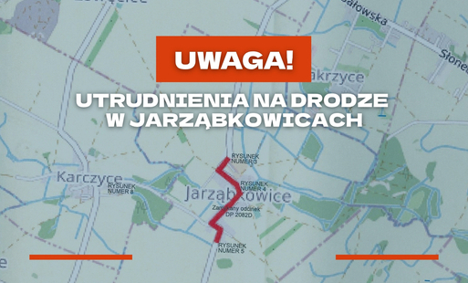 Utrudnienia w ruchu w miejscowości Jarząbkowice