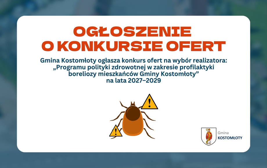 Konkurs ofert na program profilaktyki boreliozy w Gminie Kostomłoty