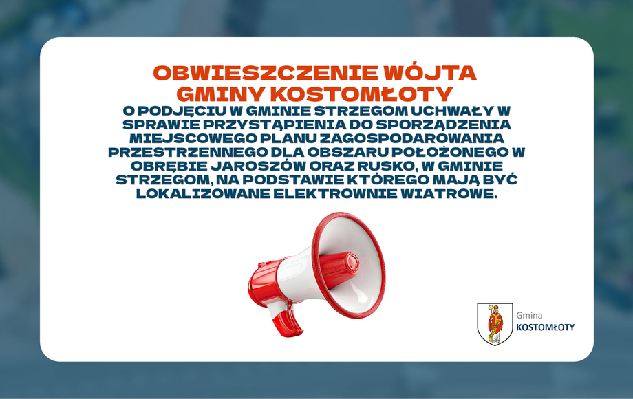 Plan zagospodarowania przestrzennego dla elektrowni wiatrowych w gminie Strzegom